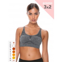 Reggiseno Sportivo Melange Compressione Media