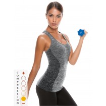 Sport Tank Top With Incorporated Bra, Melange