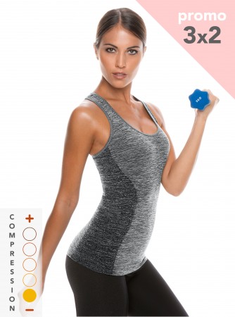 Sport Tank Top With Incorporated Bra, Melange - promo 3x2